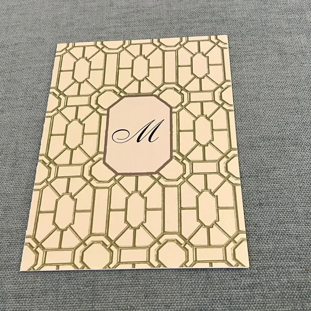 Colonial Williamsburg Blank Card, Letter M